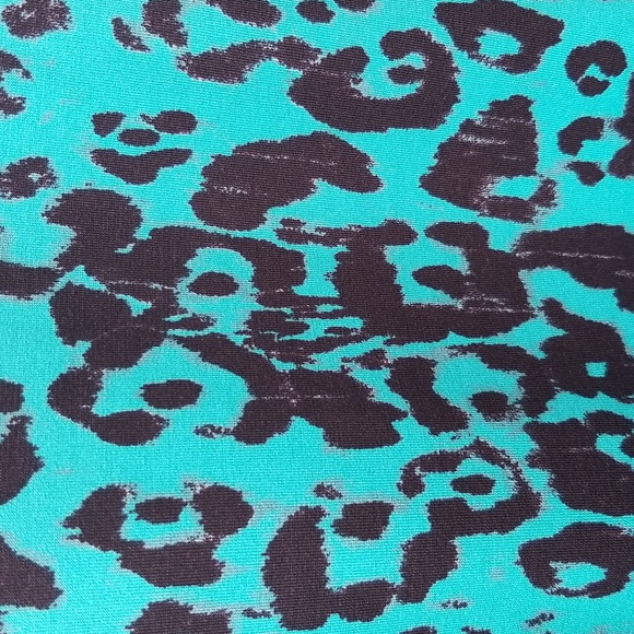 FANCY SEQUIN Size 1X ANIMAL PRINT Turquoise JOAN RIVERS SLEEVELESS PARTY TOP - Picture 4 of 14